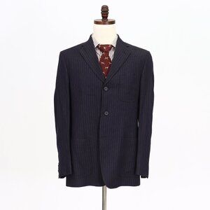 Banana Republic 40R Navy Striped 3-Button Sport Coat Blazer Jacket V933
